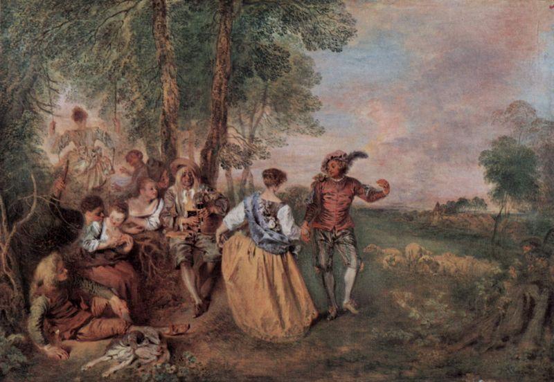 Jean antoine Watteau Die Schafer oil painting image